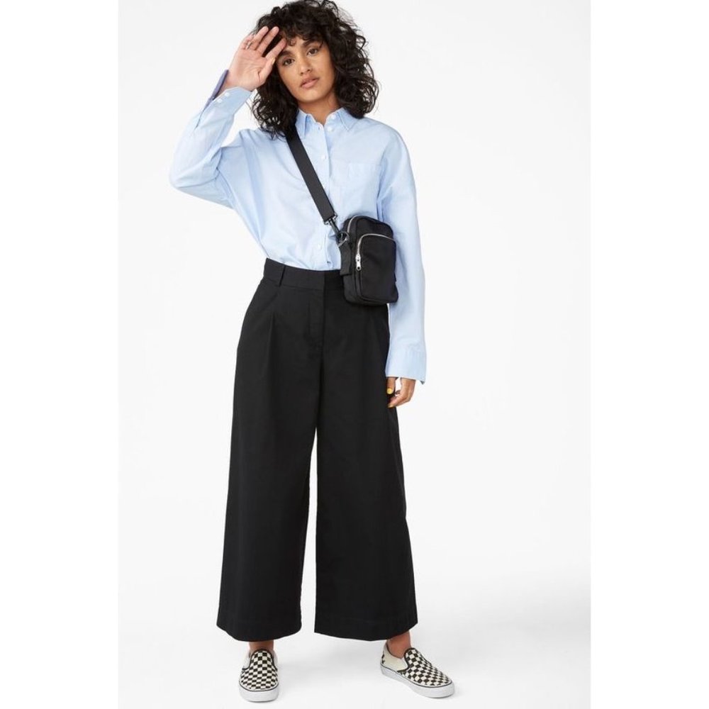 NWOT Monki Wide Leg Trousers Black